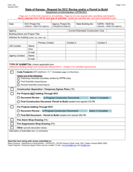Form 120 &quot;Request for Dcc Review and/or a Permit to Build&quot; - Kansas