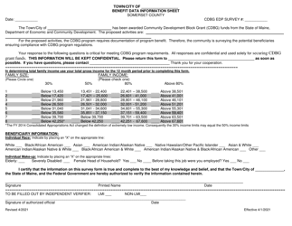 &quot;Benefit Data Information Sheet&quot; - Somerset County, Maine