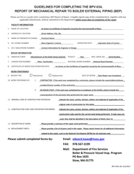 Form BPV-034 Report of Mechanical Repair to Boiler External Piping (Bep) - Massachusetts, Page 2