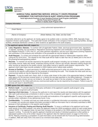 Form SC-651 Agreement for Participation in Audit Verification Programs