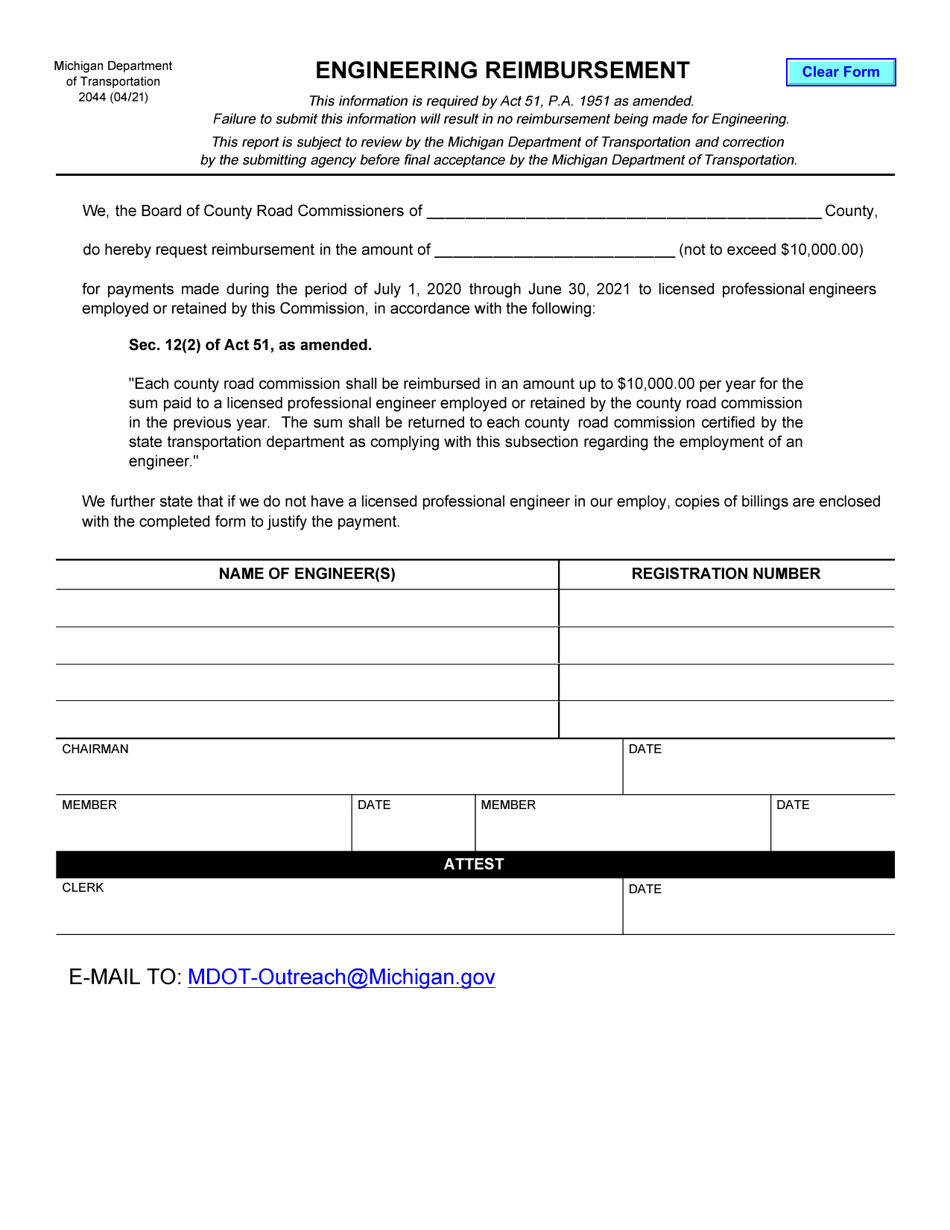 Form 2044 Download Fillable PDF or Fill Online Engineering