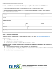 Form FIS2539 Notice of Cybersecurity Event - Michigan, Page 4
