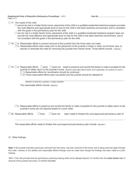Form JC57 Supplemental Order of Disposition (Delinquency Proceedings) - Michigan, Page 2