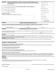 Form PS2904 Application for Disability Plates - Minnesota, Page 2
