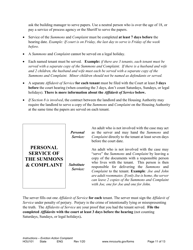 Form HOU101 Instructions - Eviction Action Complaint - Minnesota, Page 11