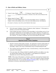 Form HOU101 Instructions - Eviction Action Complaint - Minnesota, Page 9