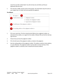 Form JGM101 Instructions - Docketing a Foreign Judgment - Minnesota, Page 4