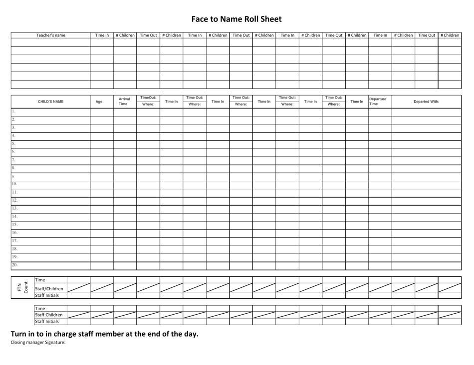 Missouri Face to Name Roll Sheet - Fill Out, Sign Online and Download ...