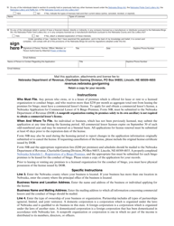 Form 50B Nebraska Application for Commercial Lessor of a Bingo Premises - Nebraska, Page 2