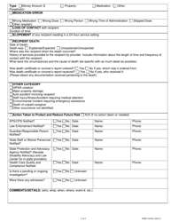 Form NMO-3430A Nevada Dhcfp Serious Occurrence Report - Nevada, Page 2