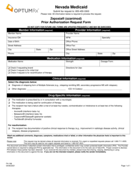 Document preview: Form FA-189 Zeposia (Ozanimod) Prior Authorization Request Form - Nevada