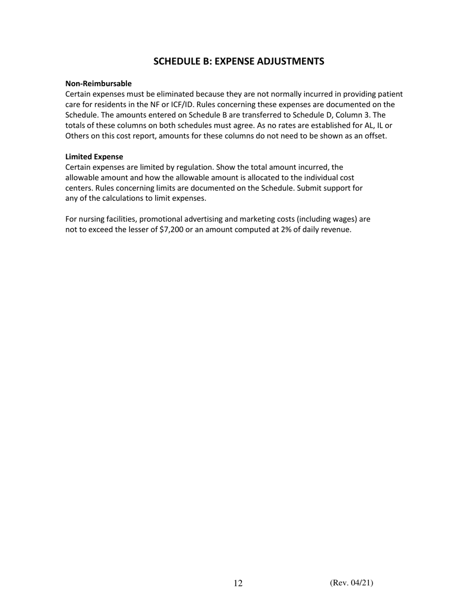 Instructions for Financial and Statistical Report - Iowa, Page 12