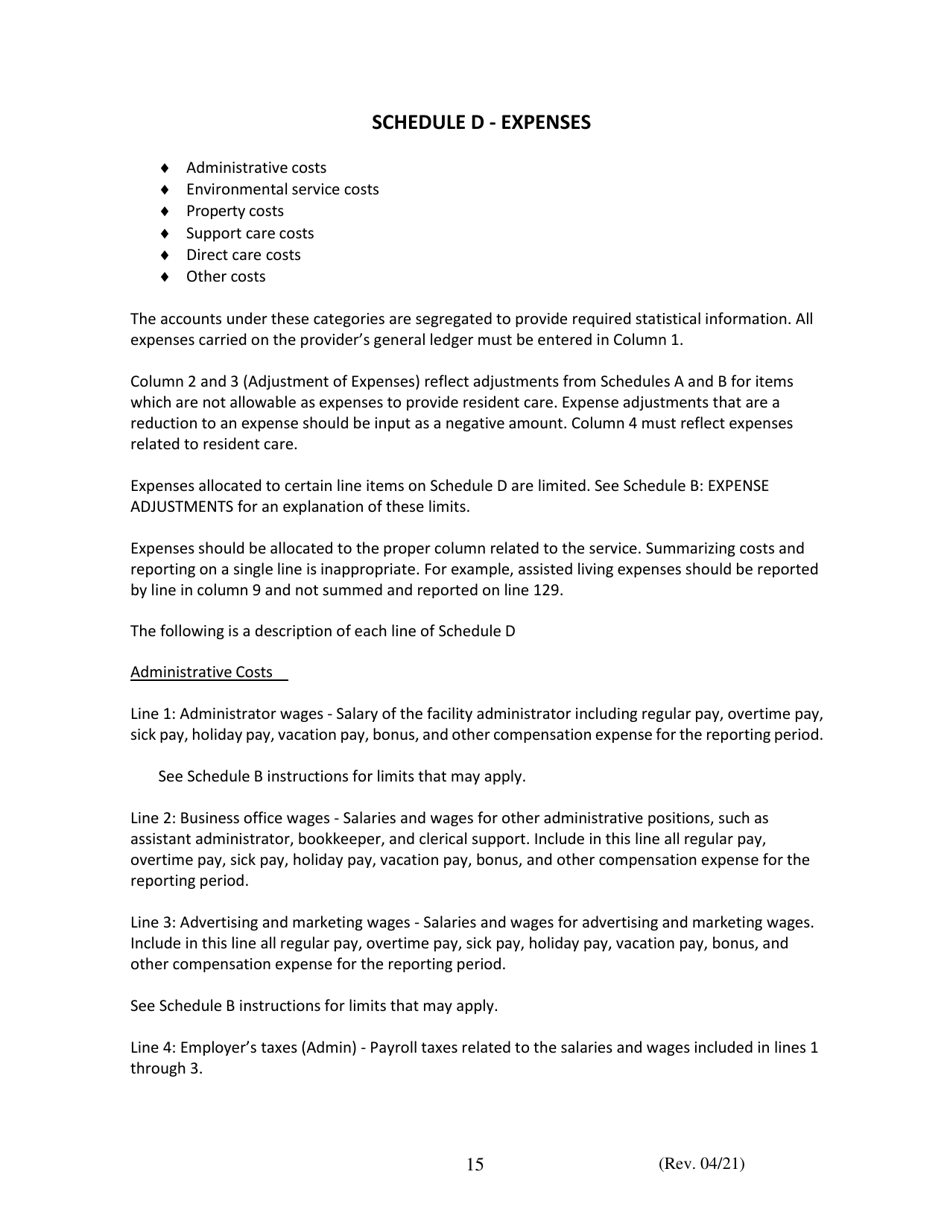 Instructions for Financial and Statistical Report - Iowa, Page 15