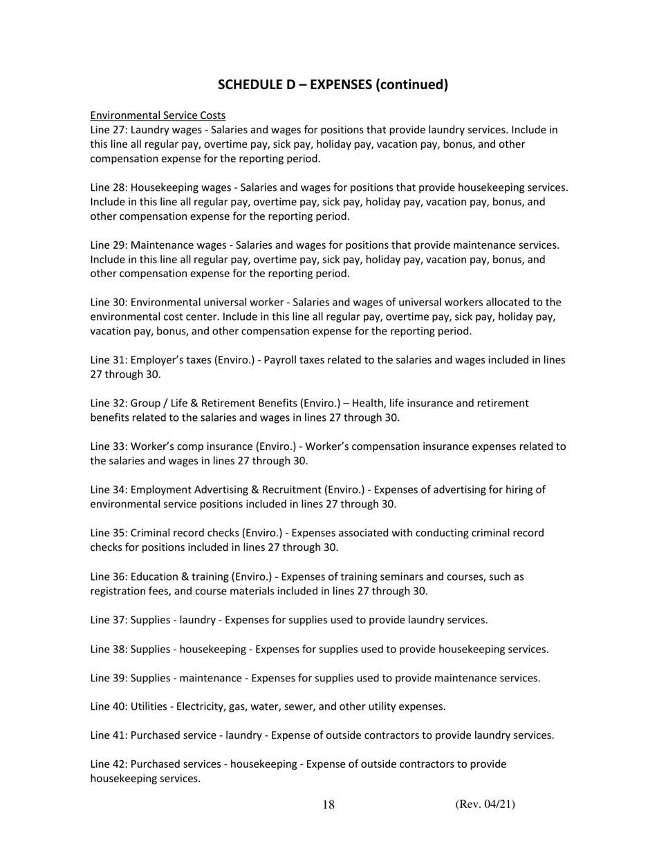 Instructions for Financial and Statistical Report - Iowa, Page 18