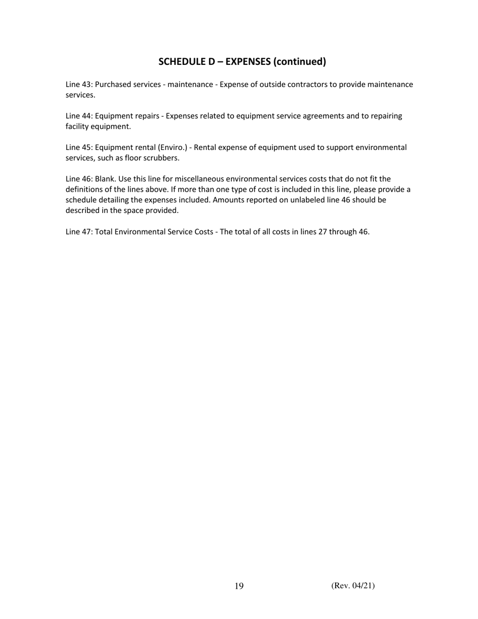 Instructions for Financial and Statistical Report - Iowa, Page 19