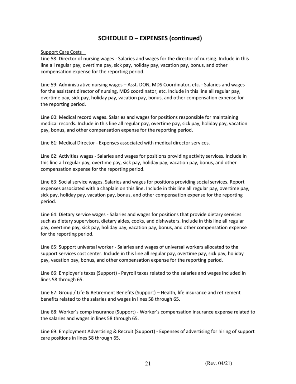 Instructions for Financial and Statistical Report - Iowa, Page 21