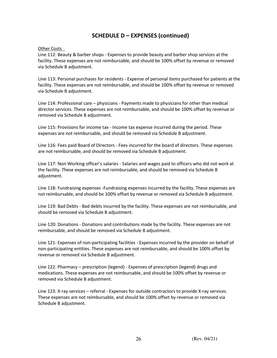 Instructions for Financial and Statistical Report - Iowa, Page 26