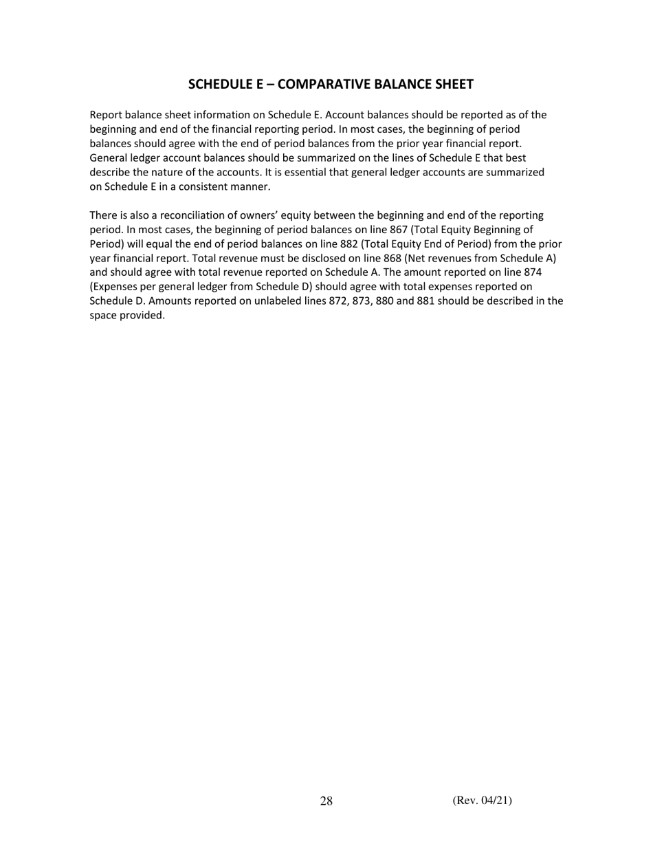 Instructions for Financial and Statistical Report - Iowa, Page 28