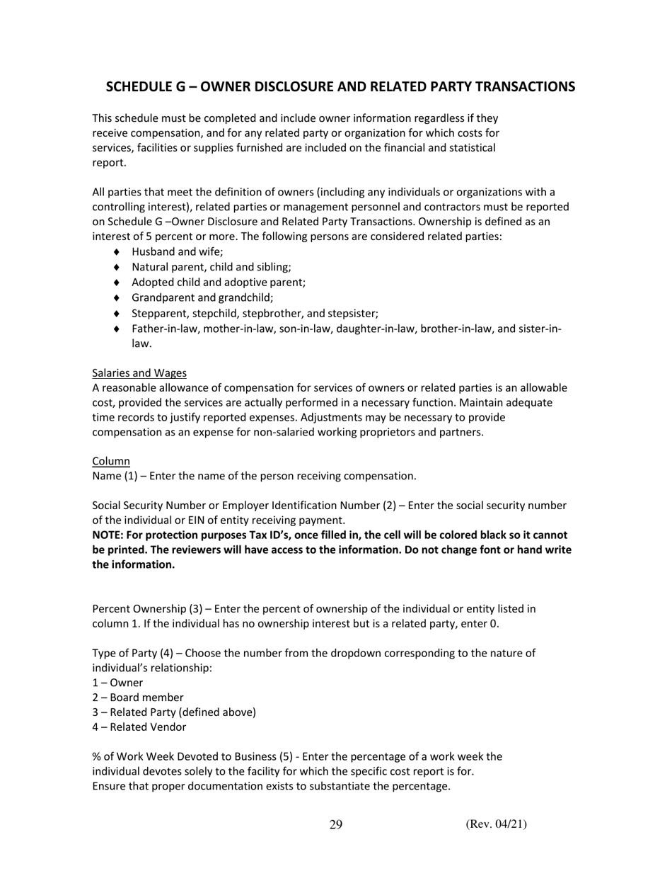 Instructions for Financial and Statistical Report - Iowa, Page 29