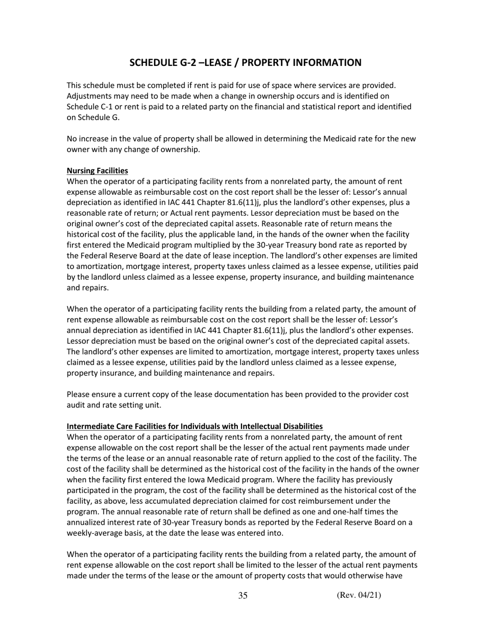 Instructions for Financial and Statistical Report - Iowa, Page 35