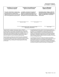 Form CPT129 Certificate of Coverage Under the Canada Pension Plan Pursuant to Articles VI to X of the Agreement on Social Security Between Canada and Sweden - Canada (English/French/Swedish), Page 2