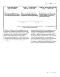 Form CPT55 Certificate of Coverage Under the Canada Pension Plan Pursuant to Articles VI to XI of the Agreement on Social Security Between Canada and Portugal - Canada (English/Portuguese/French), Page 2