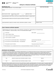 Form TX19 Asking for a Clearance Certificate - Canada, Page 2