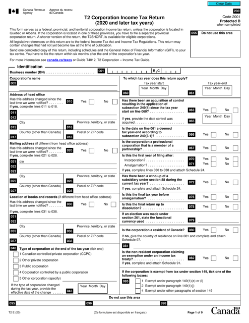 Form T2  Printable Pdf