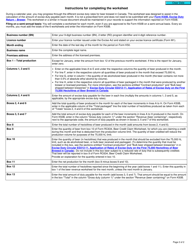 Form RC633 Beer Revenue Worksheet - Canada, Page 2