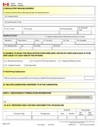 Form HC3011 &quot;Drug Submission Application Form for Human, Veterinary or Disinfectant Drugs and Clinical Trial Application/Attestation&quot; - Canada, Page 3