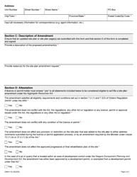 Form ON00117E Amendment Without Approval - Ontario, Canada, Page 2