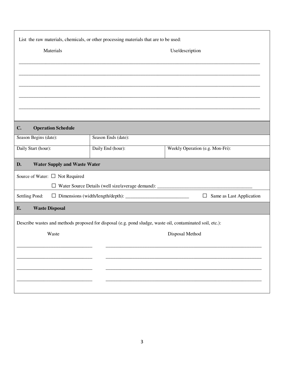 Application for a Permit to Operate an Asphalt Plant - Prince Edward Island, Canada, Page 3