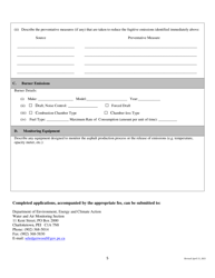 Application for a Permit to Operate an Asphalt Plant - Prince Edward Island, Canada, Page 5