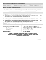 Application for Domestic Pesticide Vendor Business Licence - Prince Edward Island, Canada, Page 2