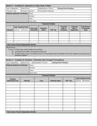 Application for Pesticide Application Permit - Prince Edward Island, Canada, Page 2