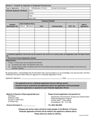 Application for Pesticide Application Permit - Prince Edward Island, Canada, Page 4