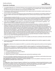Document preview: Application for Pesticide Applicator Certification of Qualification - Nova Scotia, Canada