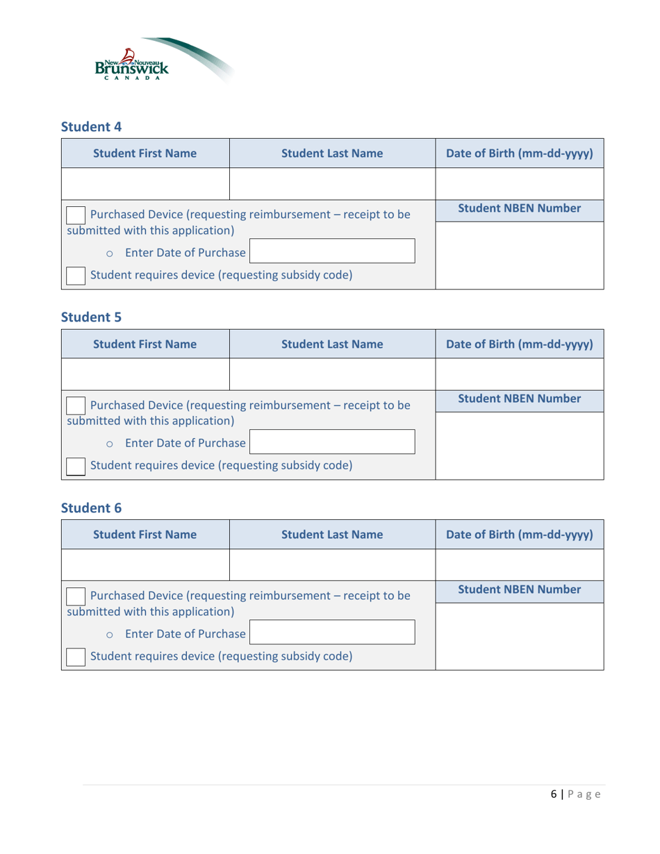 Laptop Subsidy Program Application - New Brunswick, Canada, Page 6