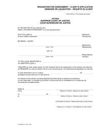 Document preview: Form RR0288 Requisition for Assessment - Client's Application - Ontario, Canada (English/French)
