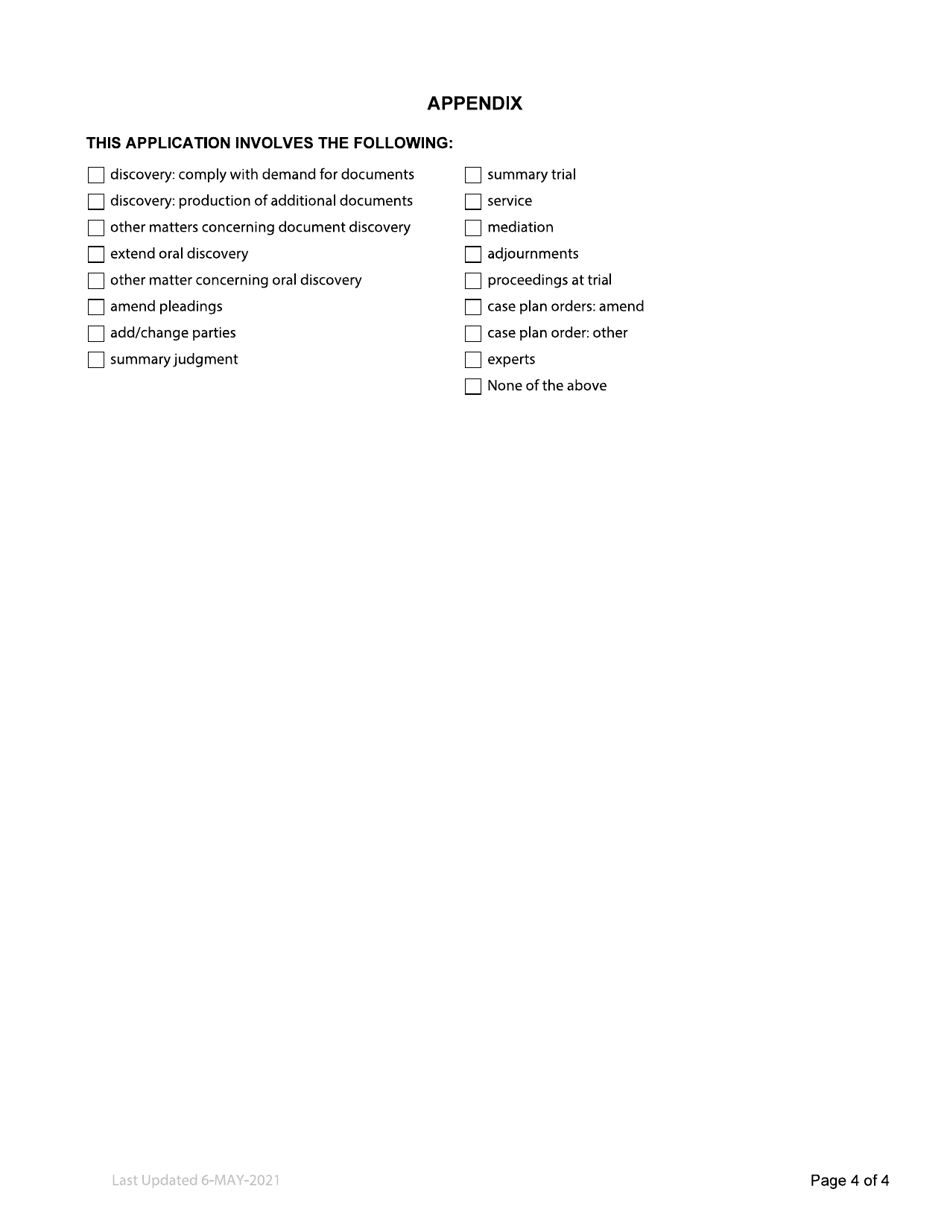 Form 32 Notice of Application - British Columbia, Canada, Page 4