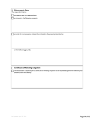 Form F5 Counterclaim - British Columbia, Canada, Page 14