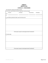 Form F5 Counterclaim - British Columbia, Canada, Page 15
