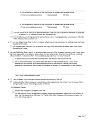 Form P4 Affidavit of Applicant for Grant of Probate or Grant of Administration With Will Annexed (Long Form) - British Columbia, Canada, Page 2