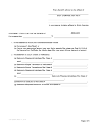 Form P40 Statement of Account Affidavit - British Columbia, Canada, Page 2