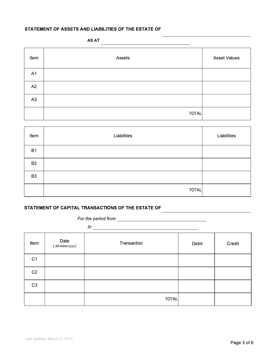 Form P40 Statement of Account Affidavit - British Columbia, Canada, Page 3
