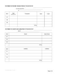 Form P40 Statement of Account Affidavit - British Columbia, Canada, Page 4