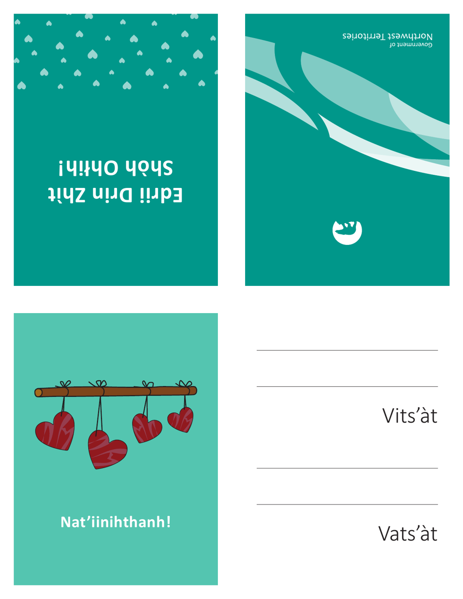 Valentines Day Card i Love You - Northwest Territories, Canada (Gwichin), Page 2