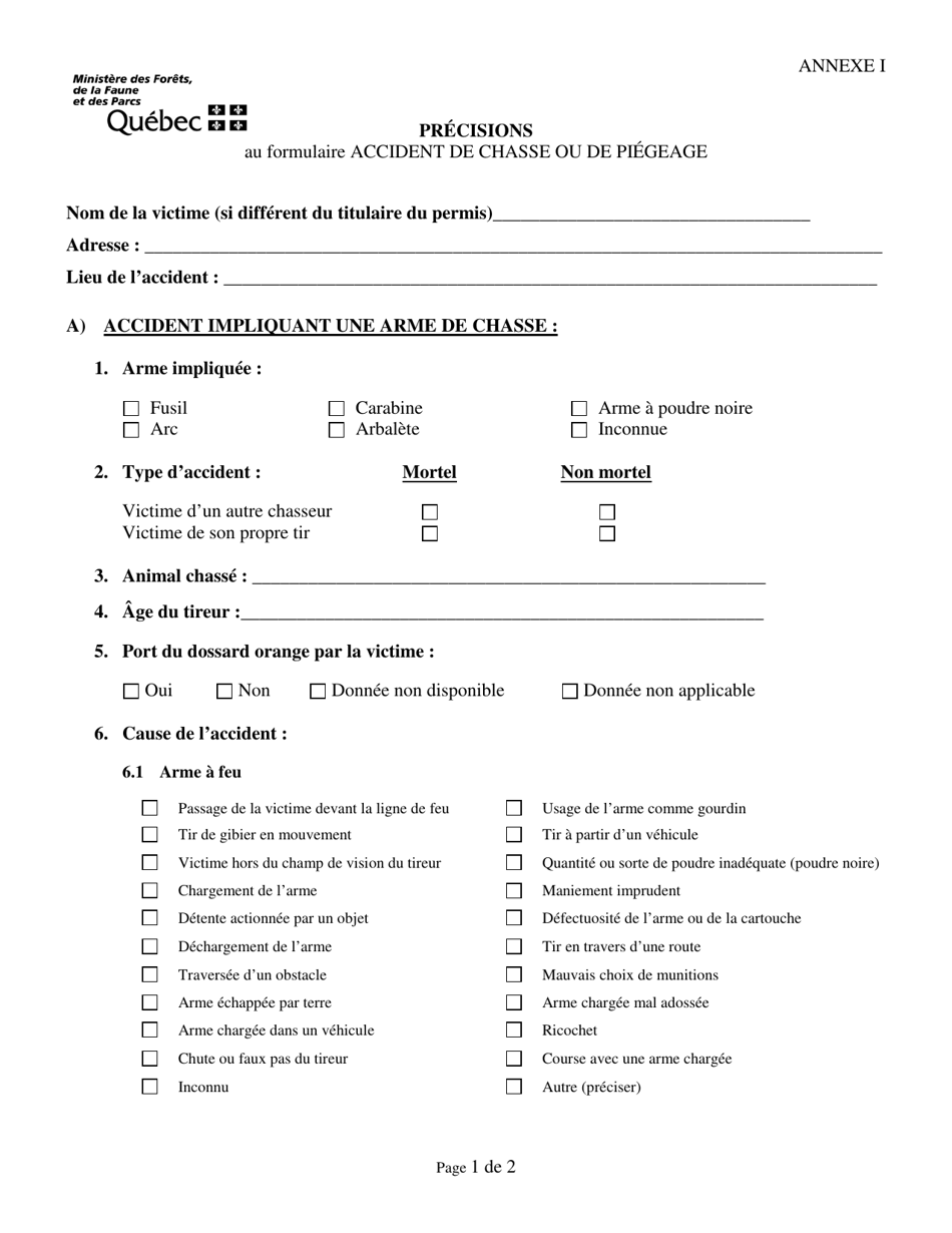 Accident De Chasse Ou De Piegeage - Quebec, Canada (French), Page 3