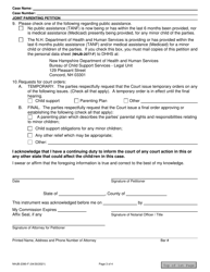Form NHJB-2390-F Joint Parenting Petition - New Hampshire, Page 3