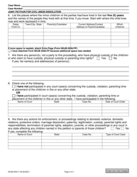 Form NHJB-2450-F Joint Petition for Civil Union Dissolution - New Hampshire, Page 2